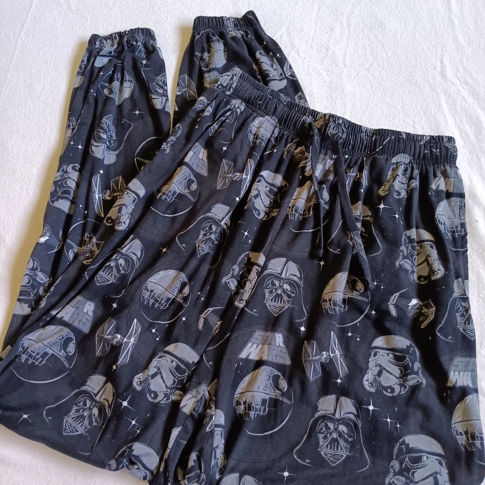Star Wars Sz Adult Sm Black Darth Vader Pajama Pants
